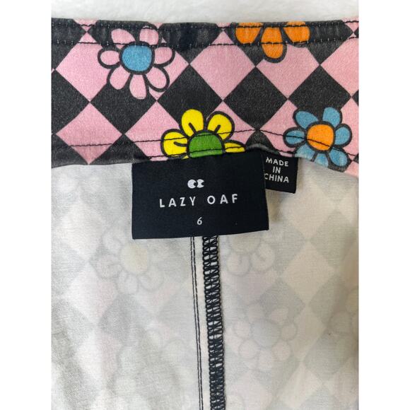 Lazy Oaf Retro Daisy Dress Checker Pink Zip Up size UK6/US2 Groovy Maximalist - Picture 4 of 11